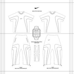 the front and back views of nike's new soccer uniforms, with instructions for how to