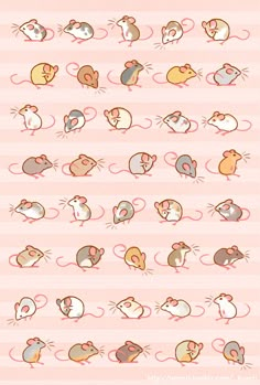 the mouse stickers are all different sizes and colors, but they're not very cute