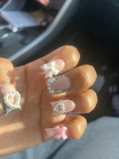 Clear Nail Tips, Pfp Pictures, Nails Coffin Short, Clear Nail, Cute Acrylic Nail Designs