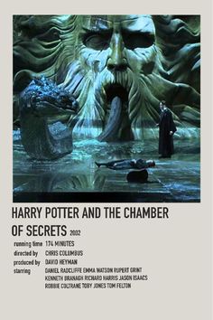 harry potter and the chamber of secrets poster with an image of a monster in water