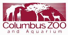 the columbus zoo and aquarium logo with two giraffes in front of a tree