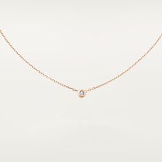 CRB7215600 - Diamants Légers necklace, LM - Pink gold, diamond - Cartier Brilliant Cut Diamond, 18k Rose Gold, Chain Lengths, Pink Gold, Cartier, Pink And Gold, Gold Diamond, Calf Skin, Diamond Cuts