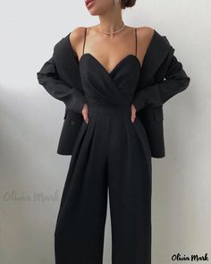 Olivia Mark - Colorful Stretchy Pant Set 1980s Trends, Black Jumpsuits, Look Casual Chic, Wide Leg Romper, Jumpsuit Chic, Backless Jumpsuit, Jumpsuit Elegant, Retro Mode, 1980s Fashion