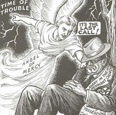 an image of a man being held up by an angel