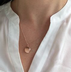 "Round locket necklace, Locket necklace, birthday gift, layering necklace, dainty jewelry, bridesmaid gifts, rose gold, gold, silver, locket Dainty round locket necklace Classic and elegant in design, this is truly a heartfelt piece. Delicate snap closed locket pendant suspended from 18\" dainty Chain. D E T A I L S: *Locket is approx 13mm, inside size is approx 9mm *Available in Rose Gold, gold, and Rhodium platings. SHIPPING: *Free domestic shipping on all orders over $35. PACKAGING: *All piec Dainty Pendant Locket Necklace, Rose Gold Pendant Locket Necklace With Adjustable Chain, Dainty Rose Gold Pendant Locket Necklace, Dainty Locket Necklace With Delicate Chain, Delicate Rose Gold Locket Jewelry, Rose Gold Round Locket Charm Necklace, Rose Gold Locket Necklace With Round Pendant, Rose Gold Round Pendant Locket Charm Necklace, Elegant Rose Gold Locket Charm Necklace