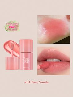 BARE MOOL TINT 01 BARE VANILLA, Glossy Lipstick, Vivid Color, Long-Lasting, MLBB | Lightweight| Moisturized & Long-Lasting Lip Gloss | Highly Pigmented, Glossy, Vegan, K-Beauty, 4.5g(0.15fl.Oz.),GIFT #01 BARE VANILLA         Makeup, size features are:Bust: ,Length: ,Sleeve Length: Vanilla Makeup, Bare Vanilla, Glossy Lipstick, Glossier Lipstick, Long Lasting Lip Gloss, Lip Plumper, Vivid Color, K Beauty, Liquid Lipstick