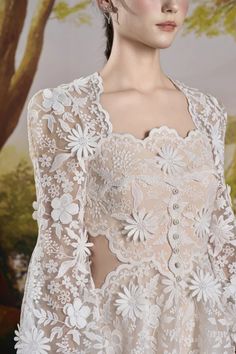 Cecile A-line Bishop Sleeved Lace Mini Dress | MEAN BLVD Elegant A-line Dress With Delicate Lace, Elegant A-line Lace Evening Dress, A-line Scallop Lace Dress For Wedding Guest, A-line Lace Dress With Scalloped Lace For Wedding Guest, Elegant A-line Evening Dress With Lace Bodice, Elegant Spring Evening Dress With Lace Bodice, Elegant Spring Evening Dress With Lace Trim, Elegant Evening Dress With Lace Trim For Spring, Elegant Lace A-line Evening Dress