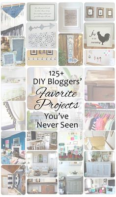 a collage of photos with the words diy blogger's favorite projects you've never seen