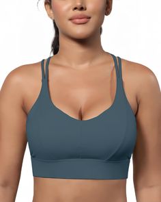 PRICES MAY VARY. 【Comfortable and Elasticity Fabric】80% Nylon, 20% Spandex.These sports bra made with lightweight, breathable and stretchy professional sports fabric. This sports bra with padding can effectively sweat-wicking when you exercise, keeping body cool & dry, giving you long-lasting comfy. 【Medium Support】The medium support is just right for workouts, striking a balance between comfort and control. The widen elastic band underneath the breast ensures a tight secure fit, which makes sur Versatile Breathable Nylon Sports Bra, Moisture-wicking Stretch Nylon Sports Bra, Supportive Solid Nylon Activewear, High Stretch Go-dry Nylon Sports Bra, High Stretch Moisture-wicking Nylon Sports Bra, Compression Nylon Sports Bra In Solid Color, High Stretch Nylon Activewear For Sports, Solid Activewear With Built-in Padding For Sports, Solid Stretch Sports Bra For Sports Events