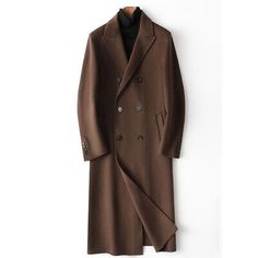 ad eBay - Men Double Breasted Long Trench Coat 100% Wool Over the Knee Overcoat Outwear sz - Buy Now, click the link (eBay) Long Overcoat Men, Overcoat Men, Long Overcoat, Wool Overcoat, Long Trench, Long Trench Coat, Clothing Men, Dressy Casual, Over The Knee