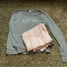 Nwot Victoria’s Secret Pajama Set Size Xs Vs Christmas, Victoria Secret Pajamas, Pink Gray, Victoria's Secret Pink, Pink Grey, Secret Pink, Women's Intimates, Victoria’s Secret, Pajama Set