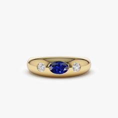 "Natural Sapphire Ring with Round Diamond Flush Set in 14k Gold / Dome Gold Ring Oval Blue Sapphire with Round Diamonds Ferkos Fine Jewelry Item Details * Made to Order * Gold Kt: 14K (also available in 18K) * Available Gold Colors: Rose Gold, Yellow Gold, White Gold * Round Diamond: 2 pcs 3 MM * Oval Emerald: 1 pc 6 X 4 MM * Diamond Carat Weight: 0.20 ctw * Sapphire Carat Weight: 0.60 ctw * Diamond Color-Clarity: G Color SI Clarity If you have any additional questions about this ring, just hit Modern Sapphire Ring, Flush Ring, Flush Set Diamond, Family Ring, Gold Armband, Dome Ring, Local Jewelry, Gold Colors, Ruby Jewelry