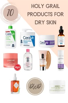 Are you searching for a skincare routine for dry skin? I’m sharing my holy grail products that cure dry, flaky skin. I know dry skin can get worse in the winter, so it’s especially important to find dry skin remedies now. Between moisturizer and chapped lips remedies, you’ll find it all here. #dryskin #skincare Dry Combination Skin Care Routine, Good Products For Dry Skin, Skincare Routine For Dry Dull Skin, Daily Face Care Routine For Dry Skin, What Helps Dry Skin On Face, Winter Skin Care For Dry Skin, Dry Skincare Routine Products, Face Care Routine Products Dry Skin, Dry Skin On Body Remedies