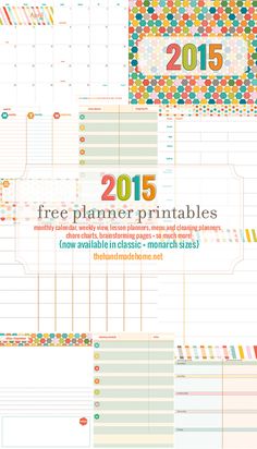 the free planner printables are available for purchase in this month's calendar