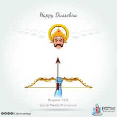 happy dussesha on social media promotion with arrow pointing up to the right side