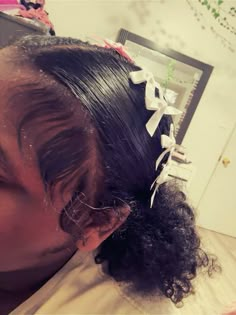 Bun Bow, Two Buns, Hair Bows, Wigs, Natural Hair Styles, Hair Styles, Hair