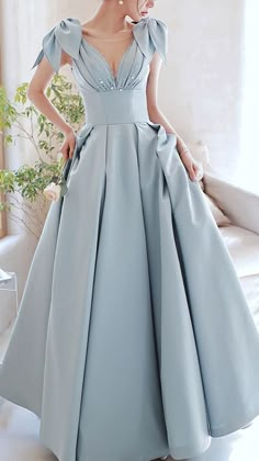 Blue Graduation Dresses, Prom Dress Blue, Blue Formal Dress, Blue Graduation, Satin Evening Dresses, Evening Dresses Cocktail