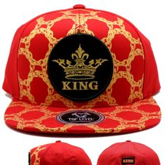 Brand New Cotton Crowned King Top Level Luxe Chains Snapback Hat. King Name And Crown Patch On A Front Of Gold Chained Panels Of A Red Crown. King On Back. One Size Fits Most. Snapback Hats Like These Normally Retail For $27 Plus Shipping, But You Can Take Advantage Of This One For Only $20 With Free Domestic Priority Mail Shipping!!! Hat Has All Letters On Crown Embroidered, Stitched On. Trendy Gold Snapback Baseball Cap, Trendy Gold Snapback Hat, Trendy Red Snapback Hat With Flat Bill, Trendy Adjustable Gold Baseball Cap, Red Adjustable Hats With Flat Crown, Adjustable Red Hats With Flat Crown, Adjustable Red Hat With Flat Crown, Gold Snapback Hat With Adjustable Flat Brim, Red Adjustable Flat Crown Hats