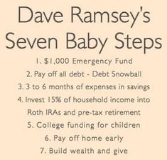 an ad for the save ramsay's seven baby steps program, with instructions on how to use it