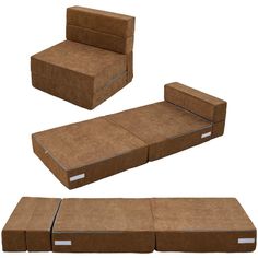 the couch is made out of cardboard and has two separate sections for each seat to sit on