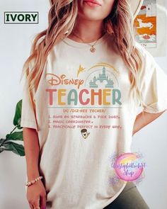 Disney Teacher Outfits, Elementary Teacher Shirts, Disney Teacher Gifts, Art Teacher Shirt, Teacher T-shirts, Disney Teacher Shirts, Daycare Teacher Shirts, Teacher Appreciation Shirts, Daycare Shirts