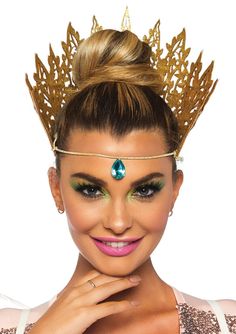 color_gold King And Queen Crowns, Glitter Crown, Costume Themes, Halloween Costume Accessories, Princess Costume, Golden Glitter, Queen Crown, Crown Design, Leg Avenue