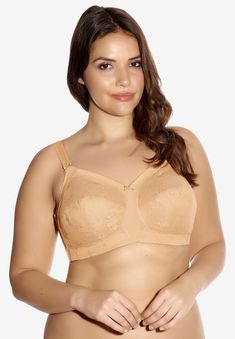 Feel comfortable and supported in this soft cup bra with flexible side boning. A special "M" frame design separates the bust while helping you feel Goddess Bras, Bra Calculator, Bra Alternatives, Delicate Lingerie, Soft Cup Bra, Perfect Bra, Cup Sizes, Full Coverage Bra, Everyday Bra