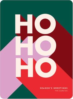 the poster for season's greetings is shown in red, pink and green