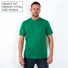 Our best-selling Dual Blend Henley t-shirt is made from a soft cotton polyester blend and perfectly flatters tall, slim men. A 3-button Henley design adds a touch of style to a classic t-shirts. Each shirt is flexible, light, and resists wrinkling in the wash, making it your ideal t-shirt for any occasion. Upgrade you wardrobe with shirts that actually fit and click Add to Card today! Product Details 45% cotton55% polyesterMachine wash cold and tumble dry low to minimize shrinking Size Guide Hei