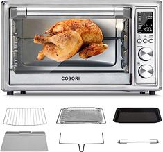 an image of a toaster oven with chicken in it