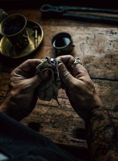 Ring of the Elders – BookofAlchemy Outdoors Man, Alchemy Jewelry, Fire Jewelry, Celtic Gods, Winged Skull, Art Nouveau Pattern, Dapper Dudes, Witch Doctor, Skull Rings