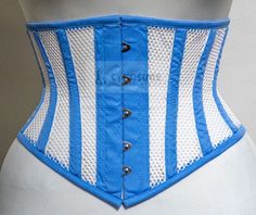 All sizes and colors are available "Heavy Duty Steel Boned Under Bust Waist Trainer Black Mesh Extreme Corset CW-46BEC" "Brand" CynosureWears "Corset material" Outer Shell 100% Mesh & Blue Cotton Twill Inner shell 100% cotton twill lining Corset Color Black. (If your required COLOR is not listed as contact us, All Colors are Available ..! Corset Sizes 3XS~9XL (If your required Size is not listed then contact with us, All Sizes are Available..! Corset Style Under Bust, Lace up, Fully Lined Inside Blue Fitted Corset With Corset Back, Fitted Blue Corset With Corset Back, Blue Overbust Corset With Boned Bodice, Blue Underbust Corset For Summer, Blue Underbust Corset With Boned Bodice, Blue Underbust Corset, Extreme Corset, Under Bust Corset, Steel Boned Corsets