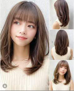 Hair Color Underneath, Hair Style Korea, Short Haircut Styles, Bangs With Medium Hair, Highlights Hair, Hair Arrange, Shot Hair Styles, Style Korea, Girl Haircuts