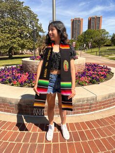 Looking for the perfect stole to represent your pride and heritage at graduation? Look no further, this beautiful sarape stole features Class of 2024 embroidered down one side and la Virgen on the other.   Order early to beat the graduation season rush.  As pictured orders will ship same or next business day.  If you are wanting customization added to the bottom 2 squares be sure to select the customization option.  Please note if As pictured is selected CUSTOMIZATION WILL NOT BE ADDED.  Be sure Sash For Graduation, Graduation Mexican, Grad Stole, Mexican Graduation, Graduation Look, Graduation Sash, Graduation Leis, Graduation Stole, Graduation Cap Designs