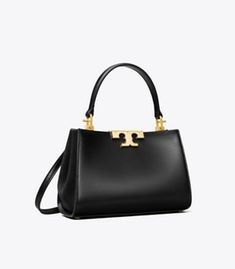 Mini Eleanor Satchel: Women's Designer Crossbody Bags | Tory Burch Timeless Satchel With Gold-tone Hardware, High-end Satchel With Gold-tone Hardware For Shopping, High-end Shopping Satchel With Gold-tone Hardware, Elegant Top Handle Satchel With Metal Hardware, Luxury Medium Satchel With Detachable Handle, Luxury Formal Bags, Luxury Formal Medium-sized Bags, Timeless Top Handle Bag With Metal Hardware, Luxury Formal Bag