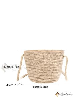 BirdinBag - Bohemian Summer Woven Shoulder Bag for Women - Bolso pequeño de ratán tejido con conchas Rattan Handbags, Bohemian Summer, Stylish Shoulder Bag, Beach Tote, Bird In Bag, Bag For Women, Crossbody Strap, Summer Beach, Straw Bag