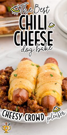 A chili cheese dog bake is a great way to easily serve a group of hungry people whether they be teenagers or sports fans or simply aficionados of the classic American treat: the chili cheese coney.  #ChiliCheeseDogBake #ChiliCheeseDogs #CasseroleRecipes #HotDogBake #OnePanMeals #ComfortFood #EasyDinner #ChiliDogs #CheeseDogs #WeeknightDinner #FamilyDinner #CasseroleInspiration #BakedHotDogs #QuickDinner #SavoryBaking #ChiliRecipes #DinnerIdeas Devil Dogs Recipe, Chili Hot Dogs, Chili Cheese Dog Bake, Chili Dog Bake, Baked Chili Cheese Dogs, Hot Dog Crescent Rolls, Cheesy Chili, Baked Hot Dogs, Chili Cheese Dogs