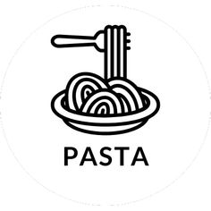 pasta in a bowl with the word pasta on it