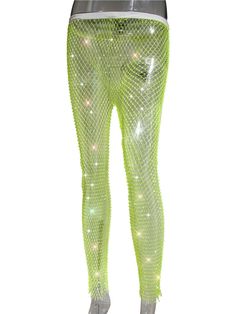 Pattern Type: See Through Material: Mesh Length:115cm Composition: 92% Mesh, 8% Elastane Rhinestone Pants, Mesh Pants, Glamorous Party, Party Pants, Party Dress Long Sleeve, Clothing Summer, Rhinestone Embellishments, Puff Sleeve Dresses, Beach Pants