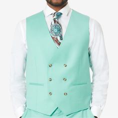 Brand New With Tags Tayion Small Teal Green Slim Fit Top Rated Trusted Seller Please Take A Look At My Other Listings For Great Deals And Even Better Bundle Deals Smoke Free Pet Free Home Same Day Shipping Unless It’s After 2pm Then I Will Ship The Very Next Morning Thank You So Much And Have A Blessed Day Vest Suit Men, Green Linen Suit, Teal Vest, Slim Fit Suit Men, Tweed Waistcoat, Vest Suit, Mens Suit Vest, Adidas Track Suit, Vest And Tie