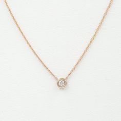 0.12ct.Diamond Necklace.Diamond Dainty Gold Necklace.Diamond Rose Gold Jewelry With Smooth Bezel As A Gift, Rose Gold Jewelry With Smooth Bezel For Gift, Rose Gold Diamond Necklace With Bezel Setting, Rose Gold Round Cut Diamond Necklace With Bezel Setting, Rose Gold Diamond Birthstone Necklace For Anniversary, Rose Gold Pendant Jewelry With Bezel Setting, Anniversary Rose Gold Diamond Birthstone Necklace, Rose Gold Jewelry With Round Pendant And Bezel Setting, Rose Gold Jewelry With Bezel-set Round Pendant