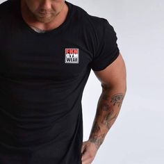 Logo Gym T shirt   Black Easy 30 day return policy Remove Sweat Stains, Gym T Shirt, Gym Wear Men, Gym Outfit Men, Clothes Steamer, Square Logo, Black T Shirts, Gym Clothing, Pocket Logo