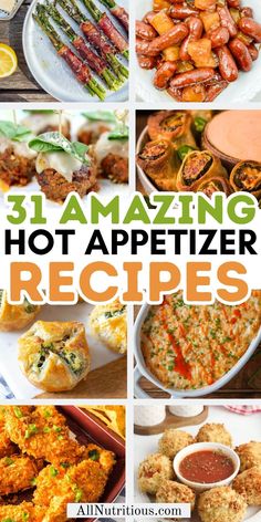 the best hot appetizer recipes for any type of meal, including chicken and other foods