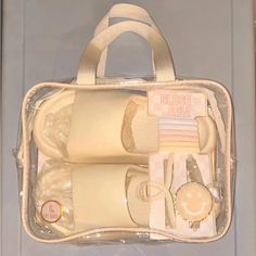 Gloss & Glo 5 Piece Spa Kit Designed In Nyc By Danbar. Set Includes 1 Pair Of Slides That Fit Women's Shoe Size 9/10, 1 Reusable Bag, 2 Claw Clips And 6 Pony Tail Holders. Clear Sided Carrying Bag With Full Zipper. Adorable Gloss & Glo Smiley Face Patch On Front Of Carrying Bag. Slip On Sandals Are Soft Comfy Foam. Designed In Nyc. Made By Danbar. Brand New With Tags. Smiley Face Patch, Spa Weekend, Spa Gift Set, Face Patches, Spa Gifts Set, Spa Gift, Slip On Sandals, 15th Birthday, Claw Clips