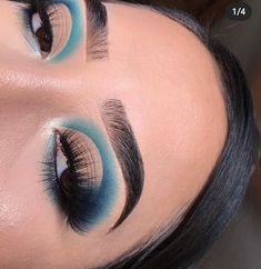 Blue Glam Makeup, Makeup Azul, Blue Makeup Ideas, Makeup Morphe, Cute Eye Makeup, Makeup Tutorial Eyeshadow, Eye Makeup Pictures, Beautiful Eye Makeup, Pinterest Makeup