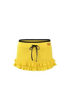 MICHELLE SKORT - YELLOW – I.AM.GIA Omighty Skirt, Yang Xiao Long, Skirt Lining, Placement Print, Yellow Skirt, Jaded London, Outfit Maker, Festival Dress, Romper Pants