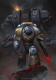 Space Marine Art, Castlevania Wallpaper, Warhammer 40k Memes, 40k Models, Scifi Art, Adeptus Astartes, 40k Artwork, Warhammer 40k Art, Arte Robot