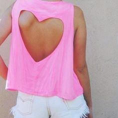 Spaghetti Strap Shirt, Crop Top Shirts, Heart Shirt, Everything Pink, T Shirt Diy, About Fashion, A Heart, Teen Fashion, Passion For Fashion