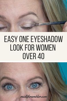 One Eyeshadow Look Hooded Eyes, Eyeshadow For Hooded Eyes Over 50, Best Cream Eyeshadow For Older Women, Over 50 Eyeshadow, Cream Eyeshadow Looks, One Eyeshadow Look, Best Cream Eyeshadow, Best Drugstore Eyeshadow