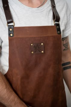 Leather Aprons, Leather Waist Apron, Leather Aprons For Men, Leather Bar Apron, Apron Barista, Grilling Aprons For Men Leather, Mens Cooking Apron, Apron With Leather Straps, Bar Apron